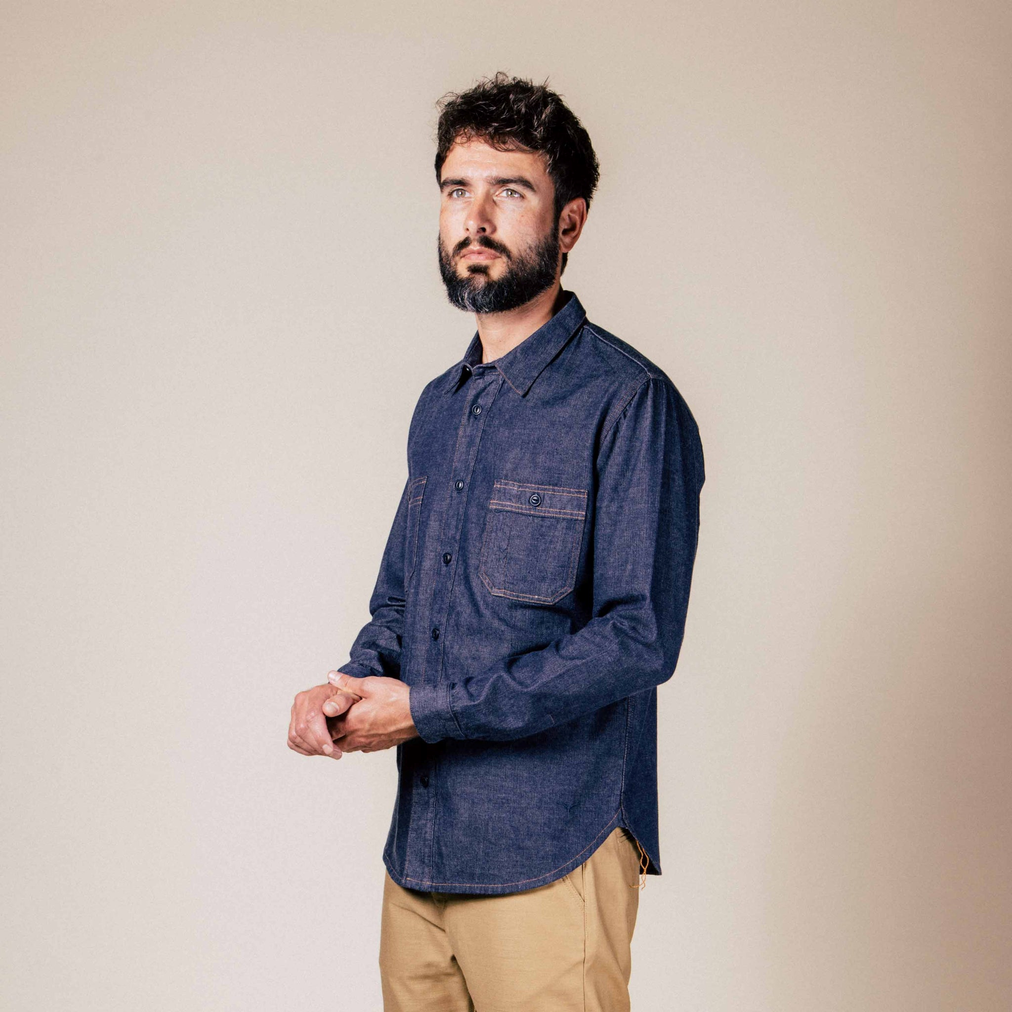 BDD【Benzak Denim Developers】brushed blue velvet work shirt/BWS BDD【Benzak Denim Developers】brushed blue velvet work shirt/BWS