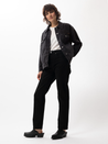 【Nudie Jeans】女版三代落肩 水洗外套／Elin Black Trace Denim Jacket