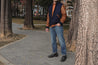【Dehen 1920】Varsity Jacket Navy／Brown 