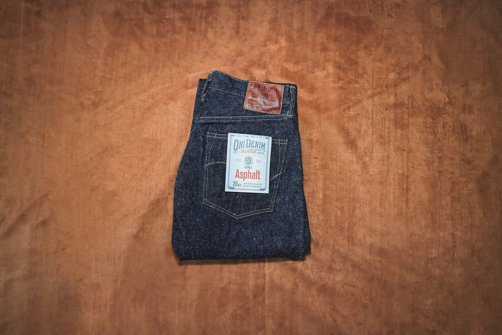 【ONI DENIM】ONI-622 Asphalt Relaxed Tapered Jeans 20oz 原創瀝青布料 低腰修身錐形褲