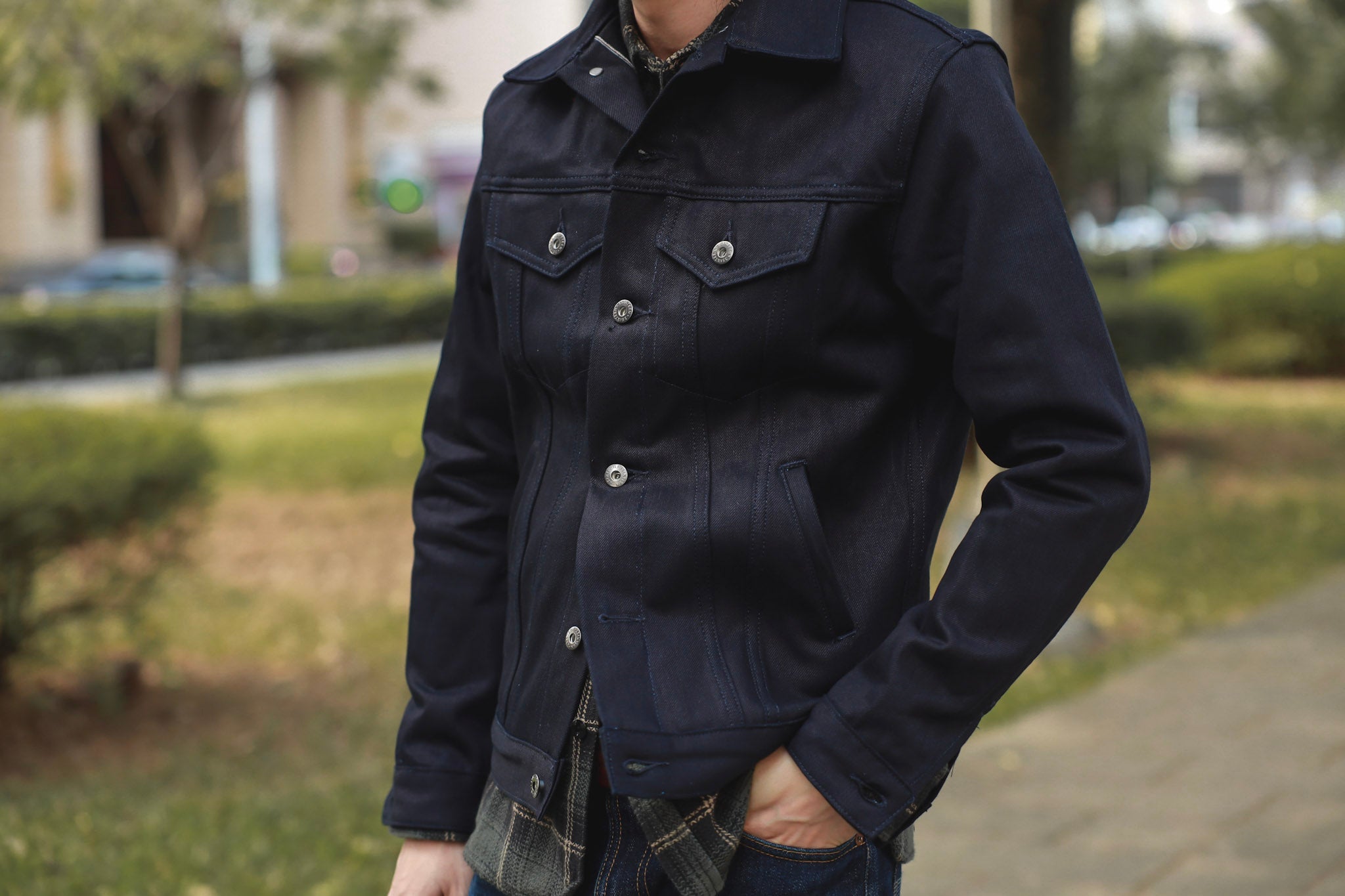 【3sixteen】Type 3s Denim Jacket Shadow Selvedge – Blue Beach Denim