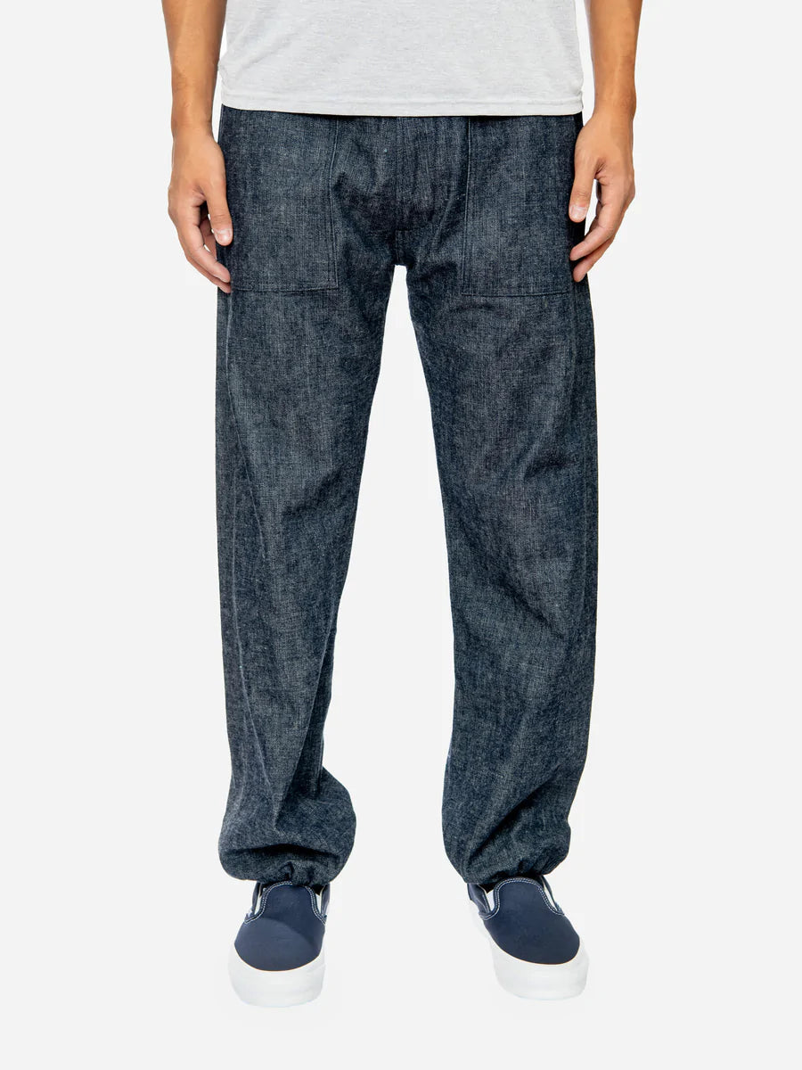 3sixteen】Cinch Fatigue Pant Indigo White 5x5 Denim – Blue