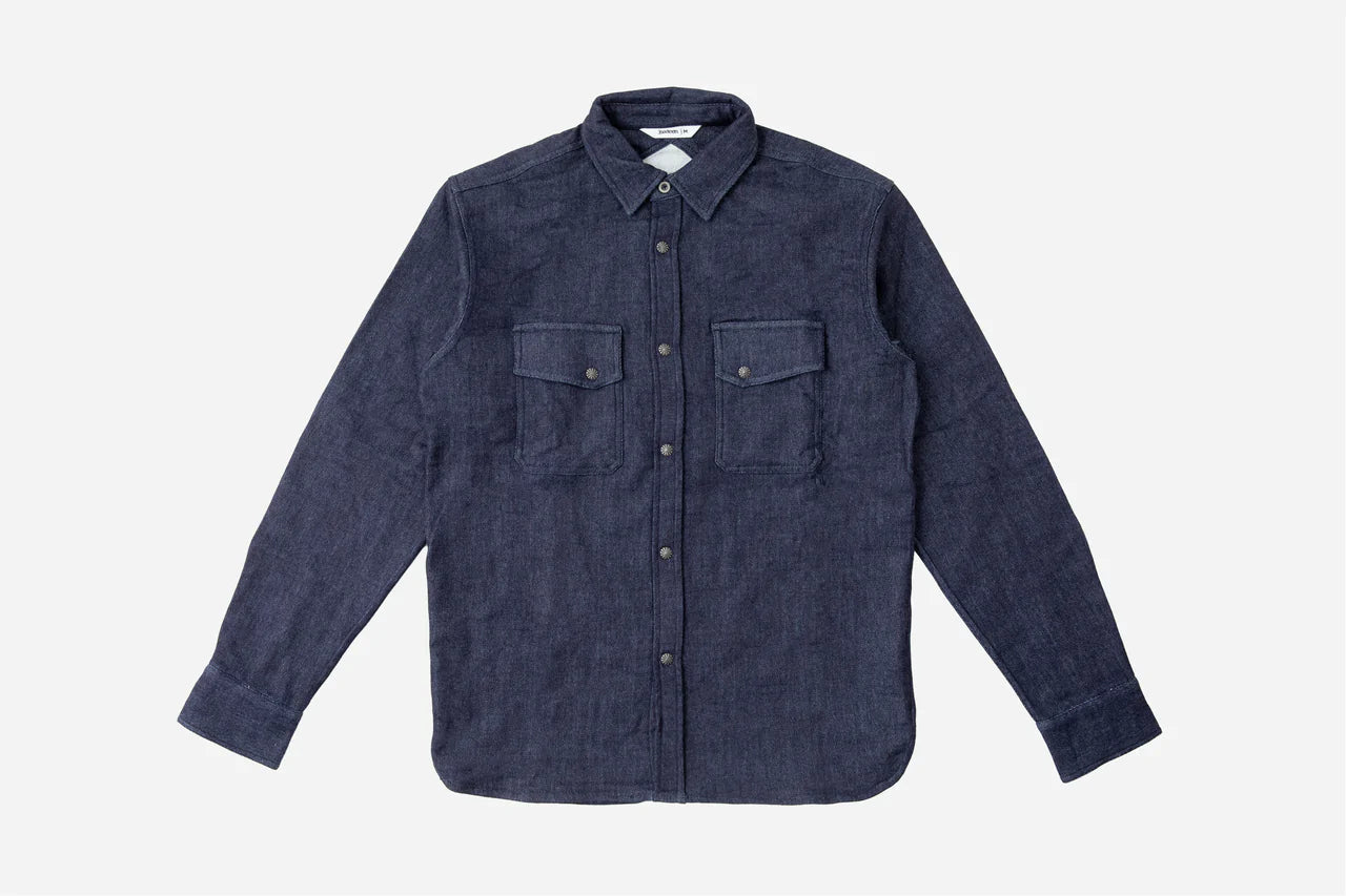 3sixteen】Crosscut Western Indigo Selvedge Fleece – Blue Beach Denim