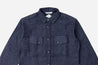 【3sixteen】Crosscut Western Indigo Selvedge Fleece / 隱藏限定款 重磅針織赤耳 藍染西部襯衫