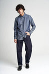 【HELLEQUINO】 Chambray Everyday Shirt 4.5oz / 特殊剪裁 藍染 義大利水手布 襯衫