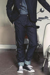 【HELLEQUINO】 The Pants-Raw Selvedge Denim 11oz / 特殊剪裁 小直筒彈性原色褲