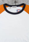 【Indigofera】Supima Leon Raglan Sweater ／ 頂級匹馬棉 拉克蘭五分袖上衣 白橘拚色
