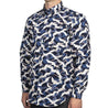 【Naked and Famous】Easy Shirt - Slub Cranes - Blue / 日本鶴花紋襯衫