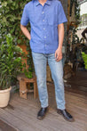 【Universal Works】ROAD SHIRT BLUE