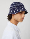 【Universal Works】HANDLOOM IKAT / 絣織藍染 薄手織布 漁夫帽