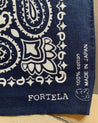 [Fortela] Japanese totem square scarf red and blue