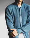 【3sixteen】義大利藍染匹馬棉 開襟立領毛衣／Pima Cotton Collared Cardigan