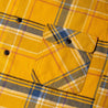 【Benzak Denim Developer】刷毛法藍絨 工作襯衫／BWS-01 yellow & blue check flannel