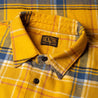 【Benzak Denim Developer】刷毛法藍絨 工作襯衫／BWS-01 yellow & blue check flannel