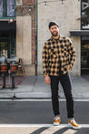 【Naked and Famous】 Vintage Flannel Work Shirt-Sand 