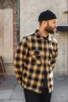 【Naked and Famous】 Vintage Flannel Work Shirt-Sand 
