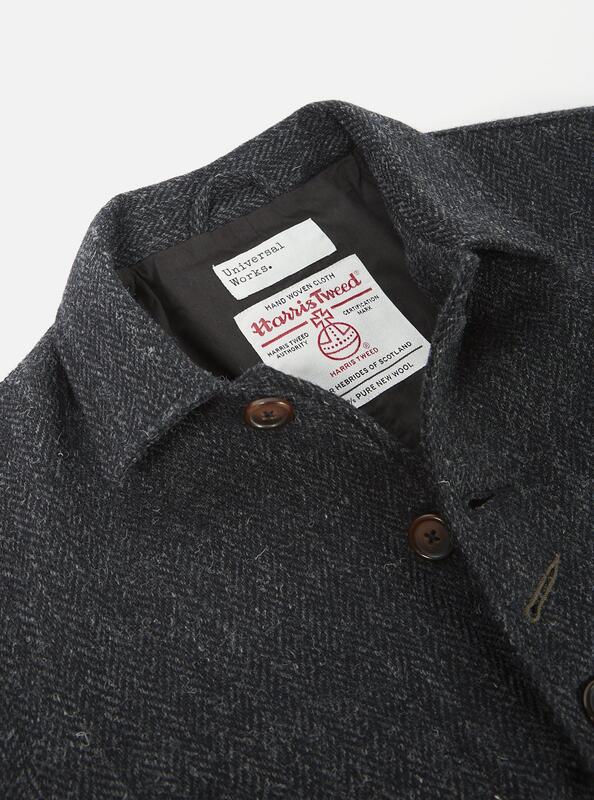 Universal Works】 Harris Tweed Bakers Chore JKT – Blue Beach Denim