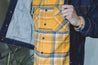 【Benzak Denim Developer】刷毛法藍絨 工作襯衫／BWS-01 yellow & blue check flannel