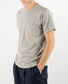 【Dehen 1920】Heavy Duty Tee - Single Pocket－Heather Gray / Old Loom Pure Cotton Gray Pocket T