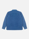 【Universal Works】Treck Shirt In Washed Indigo Herringbone Denim