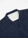 【Universal Works】Camp Shirt In Indigo Yokohama Cotton-Linen