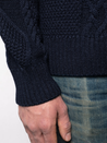 【Nudie Jeans】粗針織圓領 長袖棉製毛衣／Didrik Braided Indigo Sweater