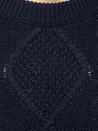 【Nudie Jeans】粗針織圓領 長袖棉製毛衣／Didrik Braided Indigo Sweater
