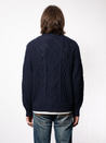 【Nudie Jeans】粗針織圓領 長袖棉製毛衣／Didrik Braided Indigo Sweater