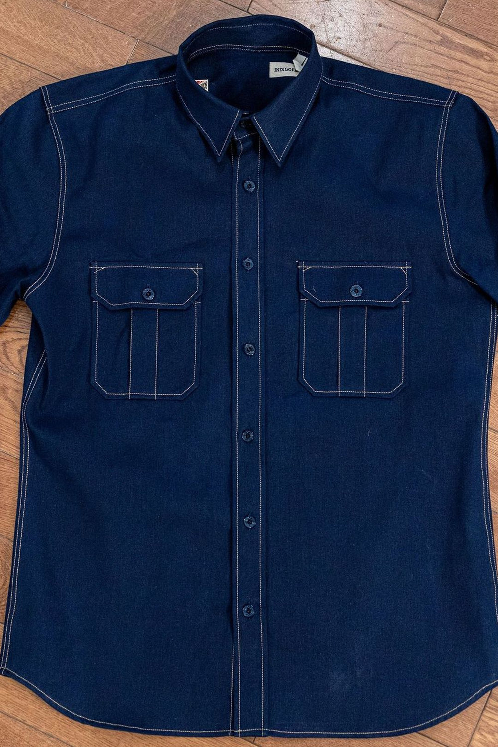 【Indigofera】Walton 6.5oz Yambaru Selvage Shirt /  藍染赤耳 早期工作襯衫 日本搪瓷鈕扣