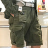 【BZEN】M*A*S*H UPCYCLED CARGO SHORT- ARMY GREEN / 老品拆解重製 加拿大軍用布 寬版短褲