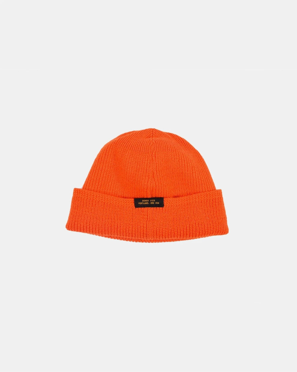 【Dehen 1920】Wool Knit Watch Cap - Safety Orange / 羊毛針織帽