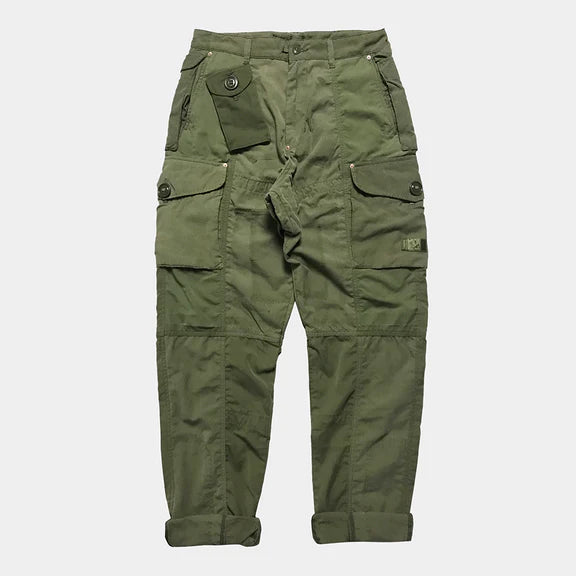 BZEN】M.1119 L32-RANGER REGULAR FIT UPCYCLED CARGO PANT- ARMY GREEN – Blue  Beach Denim