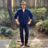 【BZEN】M.3239-PANCHO REGULAR FIT PLEATED VINTAGE INSPIRED SHIRT-5.25oz-E0 DARK LAKE 