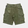 【BZEN】M*A*S*H UPCYCLED CARGO SHORT- ARMY GREEN / 老品拆解重製 加拿大軍用布 寬版短褲