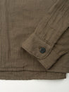 【3sixteen】Olive Gauze Fatigue Overshirt / 美製 日本特殊微皺紗布 綠色