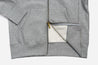 【3sixteen】Heavyweight Zip Hoody 厚磅刷毛拉鍊連帽外套灰色