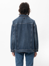【Nudie Jeans】女版三代落肩 水洗外套／12.25oz／Elin Blue Maze Denim JKT