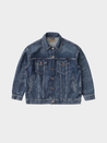 【Nudie Jeans】女版三代落肩 水洗外套／12.25oz／Elin Blue Maze Denim JKT