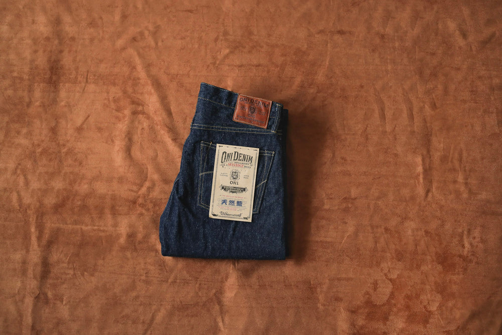 【ONI DENIM】525-NI 16.5oz Natural Indigo Rope Dyeing Denim Classic Straight / 天然靛藍 繩染 異番手紗線特製 修身直筒