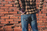 【Naked and Famous】 Vintage Flannel Work Shirt-Sand 