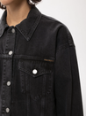 【Nudie Jeans】女版三代落肩 水洗外套／Elin Black Trace Denim Jacket