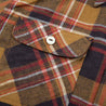 【Freenote】Jepson Brown Plaid Shirt ／ 麻質苧麻混紡 輕磅法蘭絨格紋襯衫