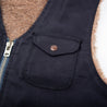【Freenote】Teamster Bedford Vest Alpaca Linning Navy / 德福甲板布料 羊駝毛內裡 騎士背心
