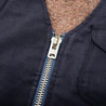 【Freenote】Teamster Bedford Vest Alpaca Linning Navy / 德福甲板布料 羊駝毛內裡 騎士背心