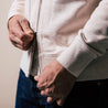 【Benzak Denim Developers】厚磅魚鱗布 拉鍊連帽上衣 黑色 燕麥色／BS-10 Zip-Up Hoodie
