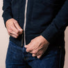 【Benzak Denim Developers】厚磅魚鱗布 拉鍊連帽上衣 黑色 燕麥色／BS-10 Zip-Up Hoodie