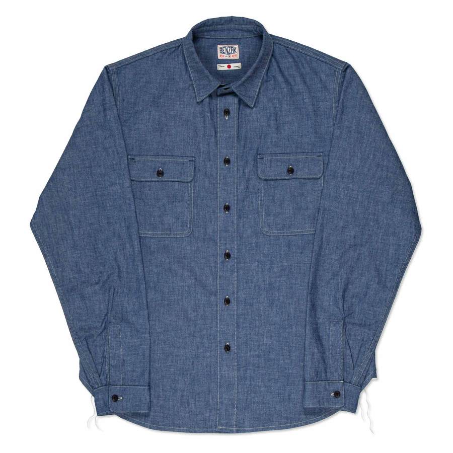 BDD【Benzak Denim Developers】brushed blue velvet work shirt／BWS