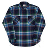 【Benzak Denim Developers】刷毛法藍絨 工作襯衫／BWS-01 blue & green check flannel