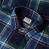 【Benzak Denim Developers】刷毛法藍絨 工作襯衫／BWS-01 blue & green check flannel