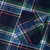 【Benzak Denim Developers】刷毛法藍絨 工作襯衫／BWS-01 blue & green check flannel